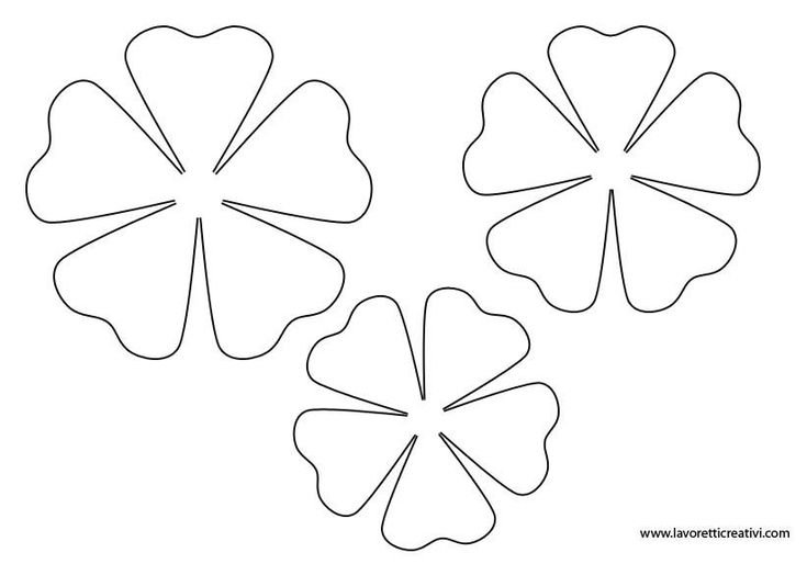 Цветы трафарет для вырезания из бумаги