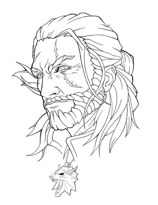 Раскраска Ведьмак 3