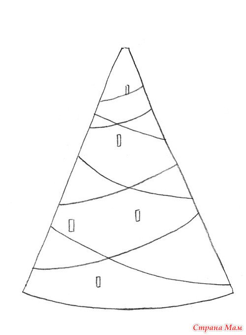 Треугольные елочки для печати