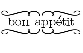 Bon Appetit красивая надпись