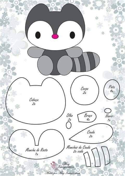 Схемы игрушек из фетра выкройка