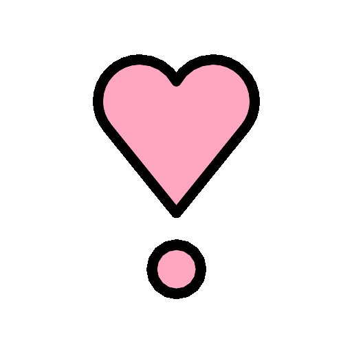 Восклицательный знак в виде сердечка