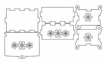 Схема шкатулки из фанеры