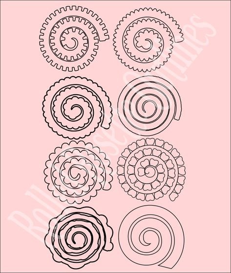 Спиральные розы из бумаги