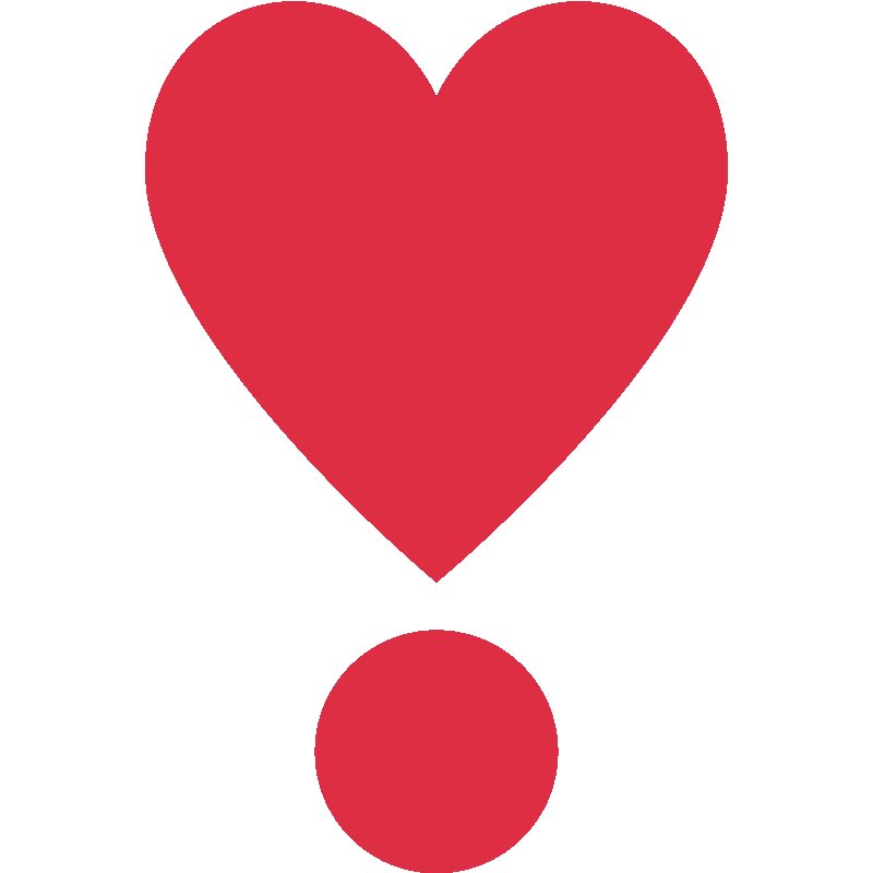 Восклицательный знак сердечко