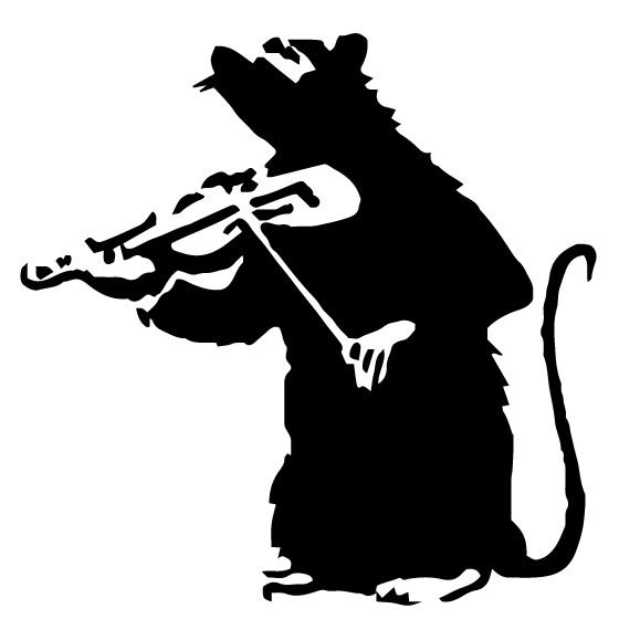 Крыса трафарет