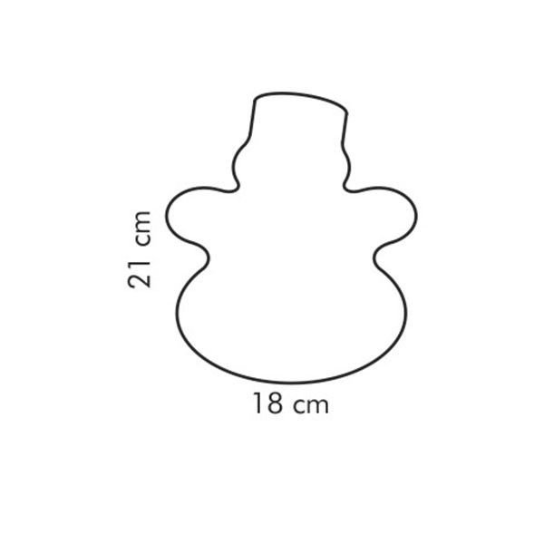 Снеговик трафарет для пряников