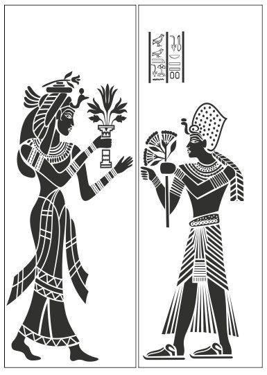 Египетские рисунки трафареты