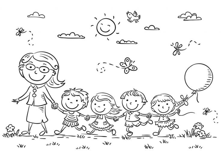 Дети раскраска для детей