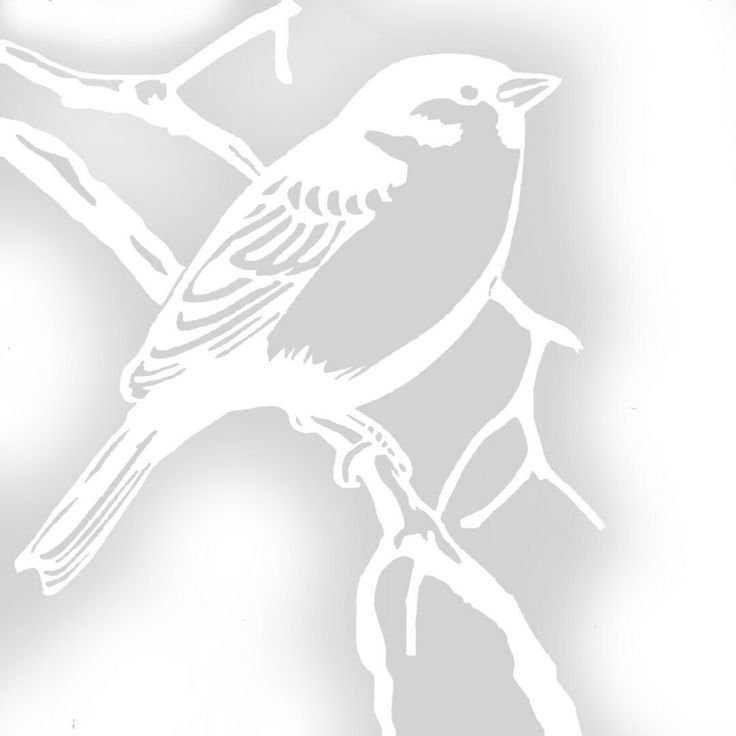 Трафарет птицы для вырезания