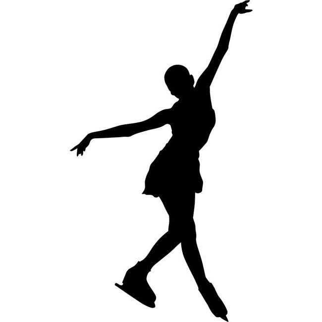 Фигуристка вектор