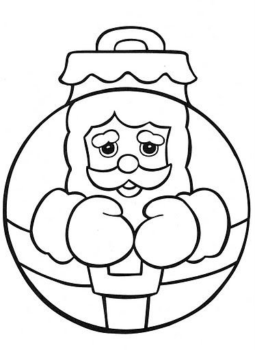 Раскраска новогодние игрушки