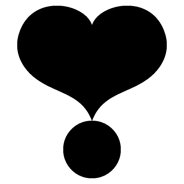Сердечко черное