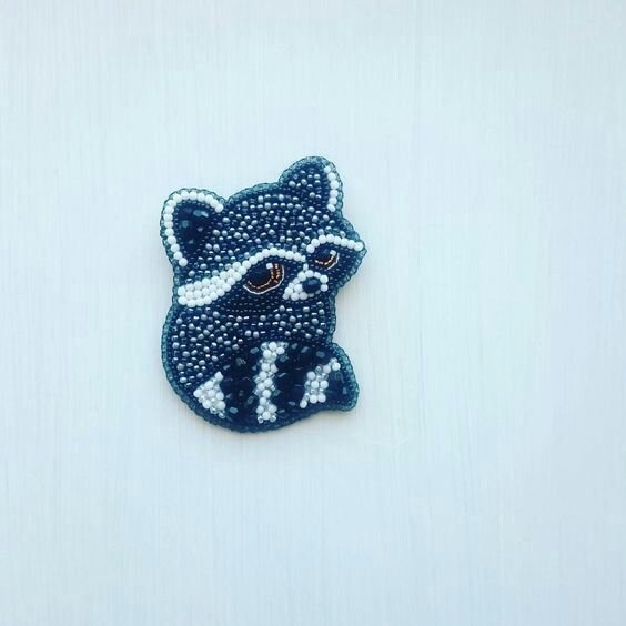 Трафарет брошь бисер