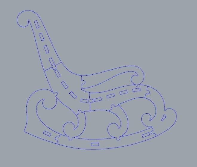 Кресло качалка лекало чертеж