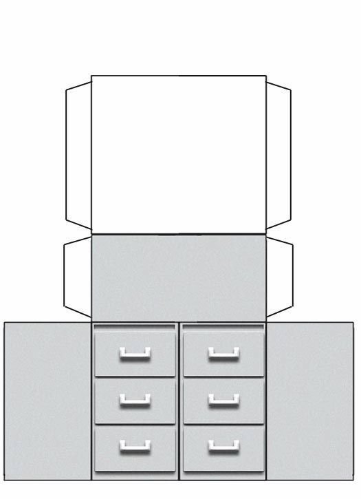Развертка мебели для кукол