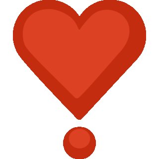 Точка в виде сердечка