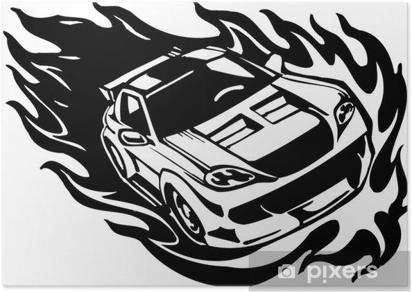 Наклейки на гоночные машины