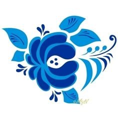 Трафарет под Гжель