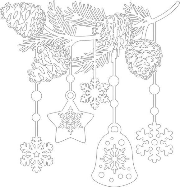 Трафарет "новогодний узор"