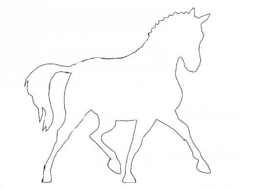 Шаблон лошади
