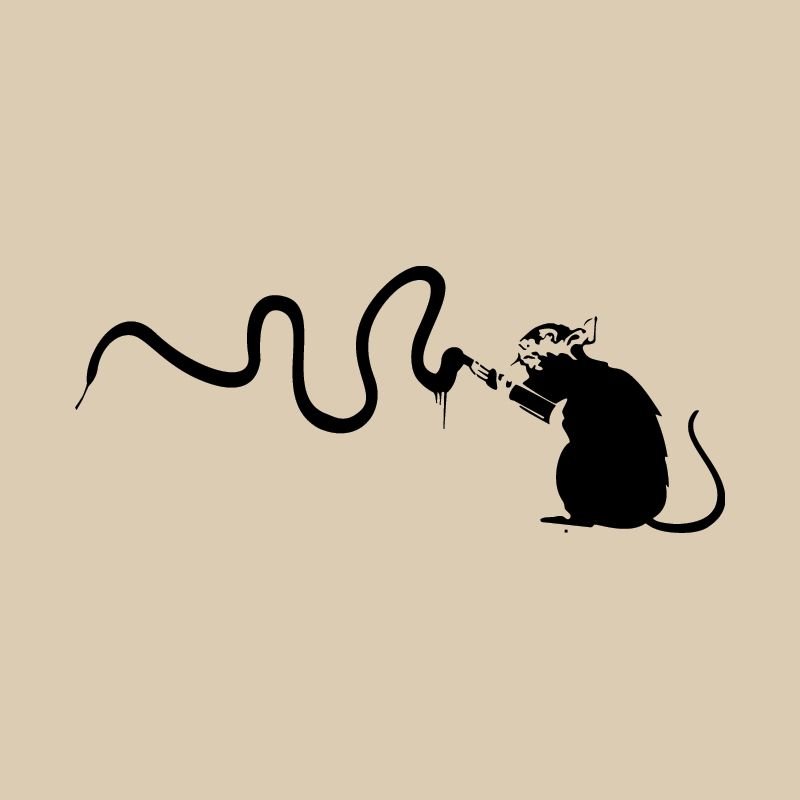 Крыса трафарет