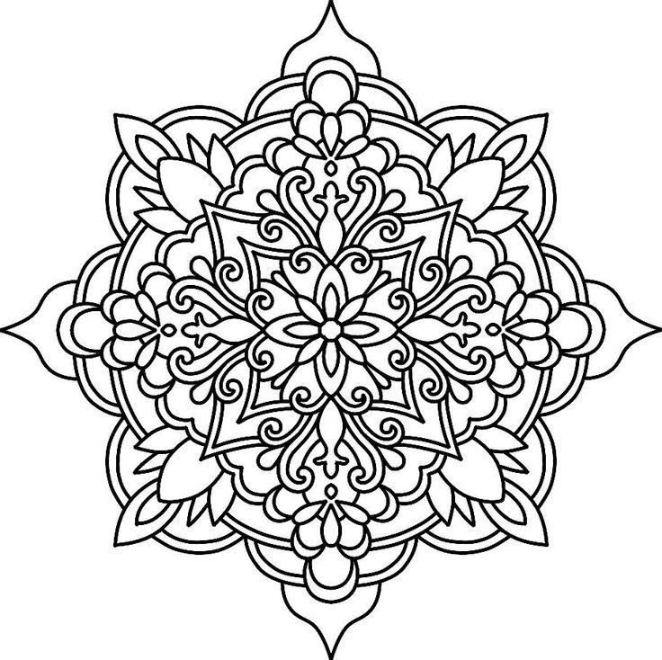 Раскраска Мандала