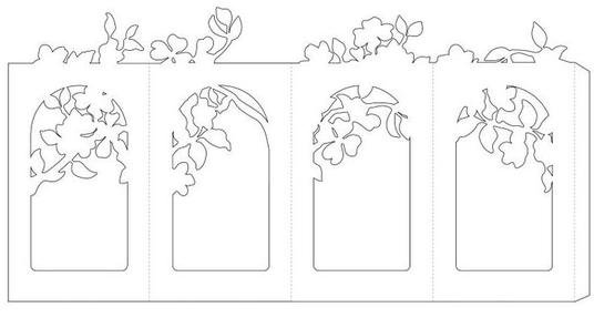 Трафарет для фонарика из бумаги