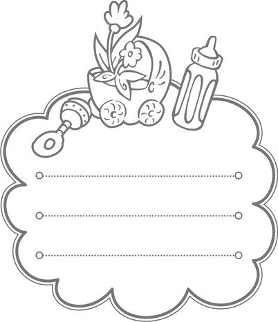 Приглашение на день рождения ребенка черно-белое