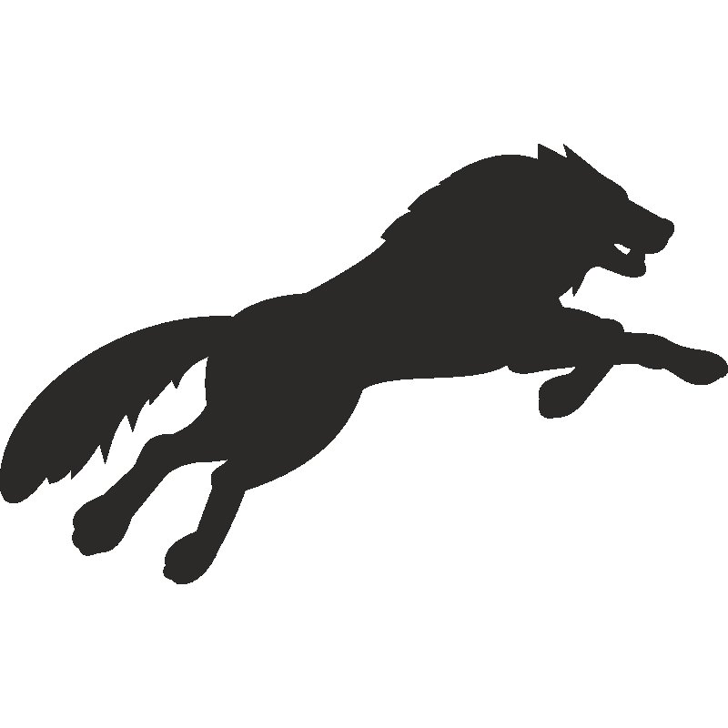 Силуэт волка