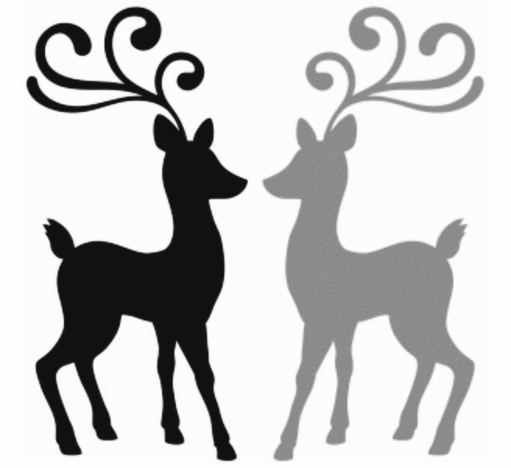 Трафарет оленя для вырезания