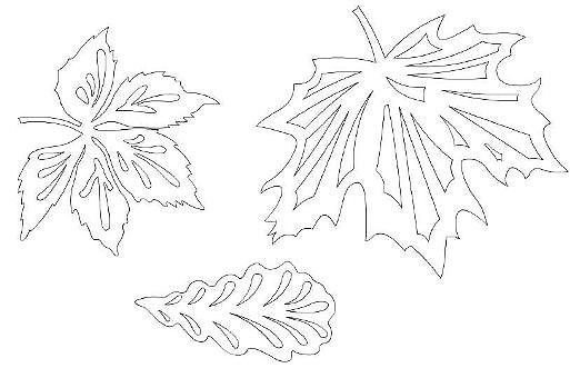 Осенние листья трафареты для вырезания