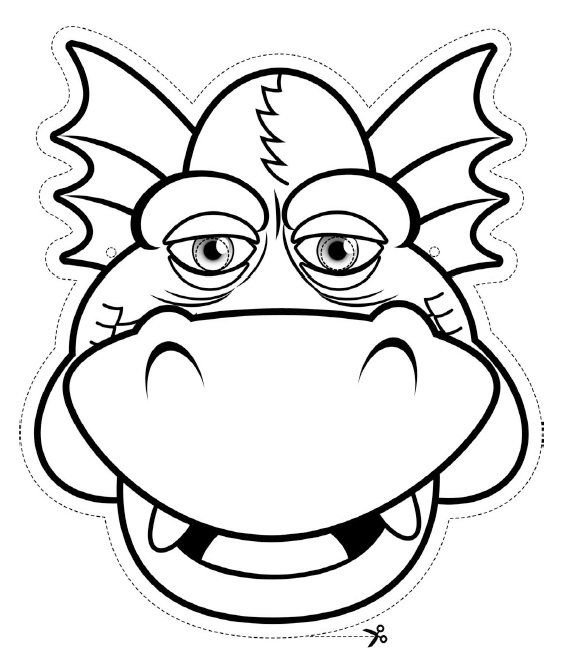 Голова дракона раскраска