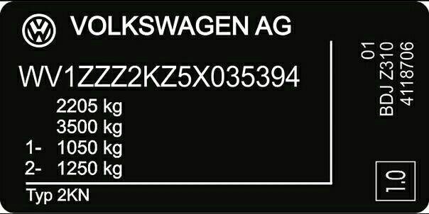 VIN наклейки