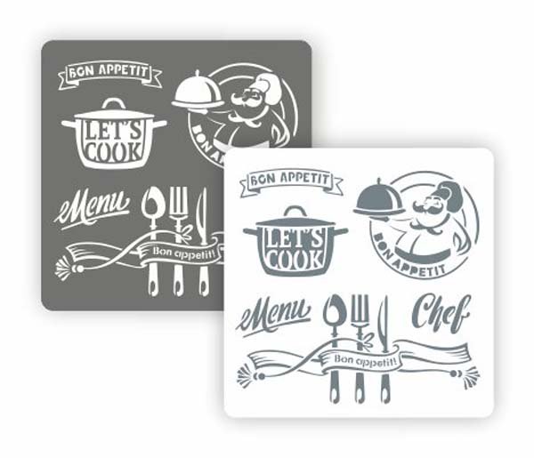 Приятного аппетита трафарет