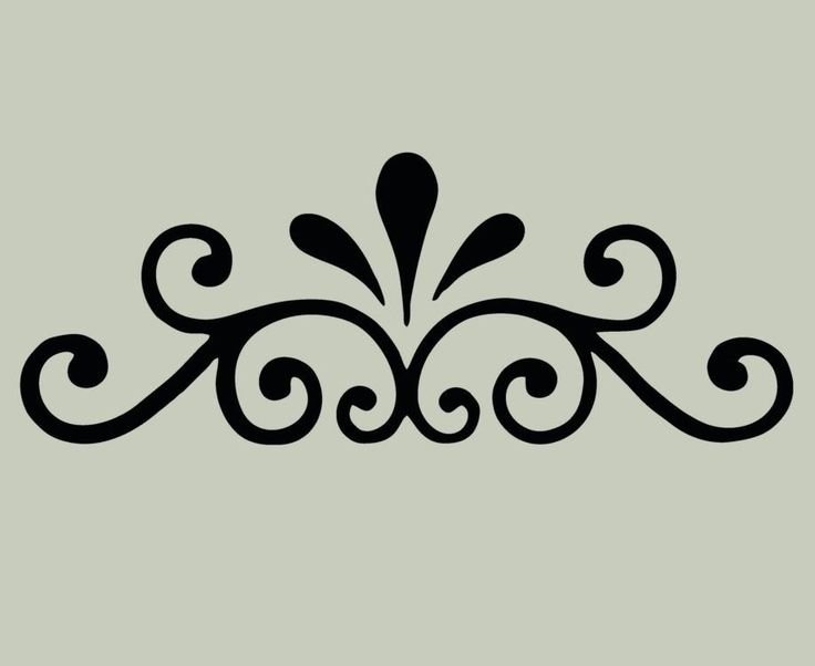 Завитки трафарет