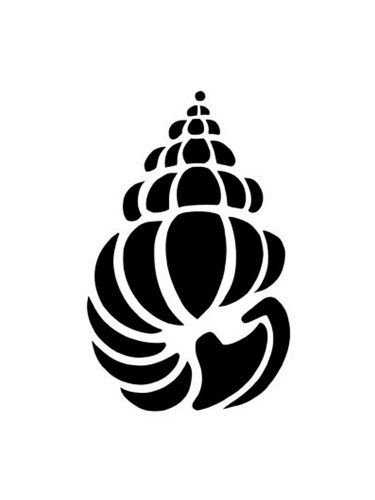 Трафарет морские раковины