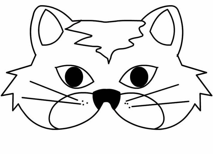 Маска котенка для детей