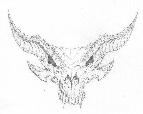 Морда дракона набросок