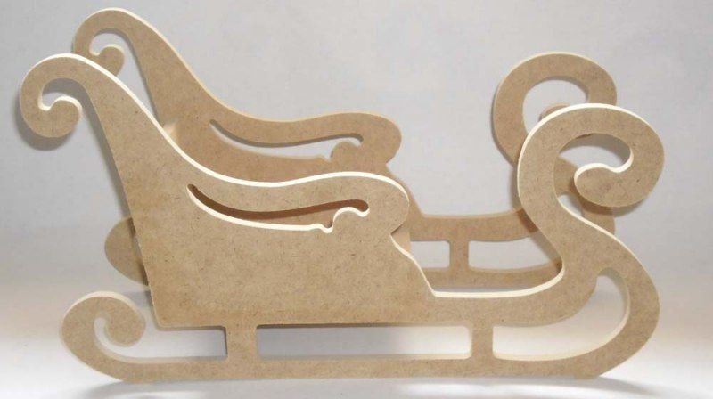 Сани Деда Мороза из картона