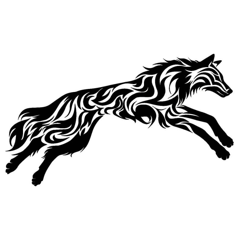 Трафарет волка для вырезания