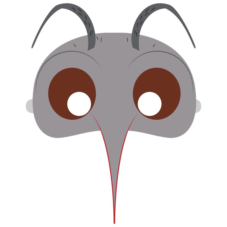 Маска комара из мухи Цокотухи