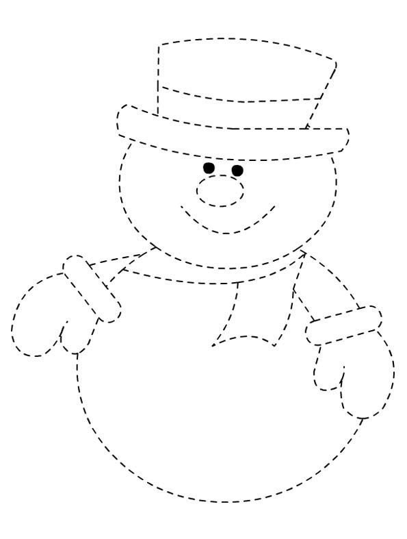 Снеговик шаблон