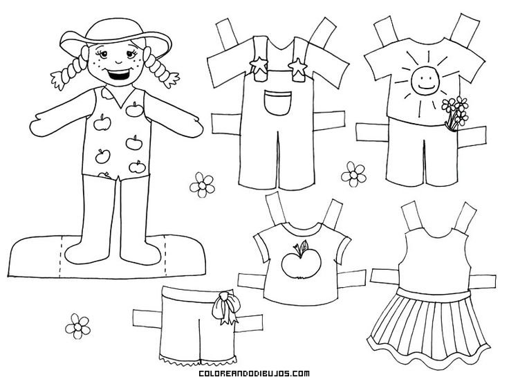 Раскраска мальчик с одеждой