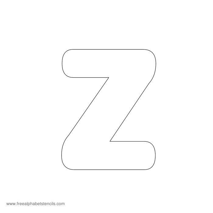 Буква z трафарет