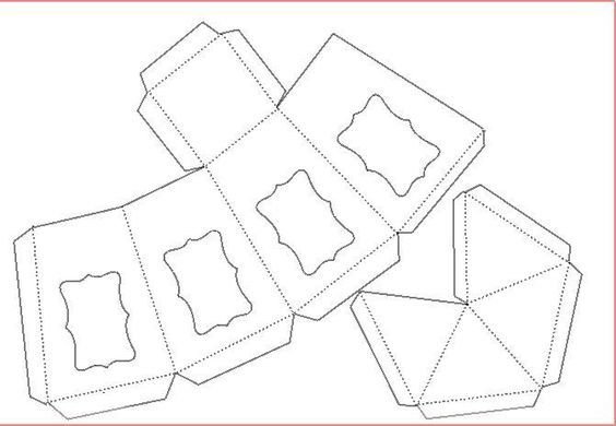 Бумажный фонарик развертка