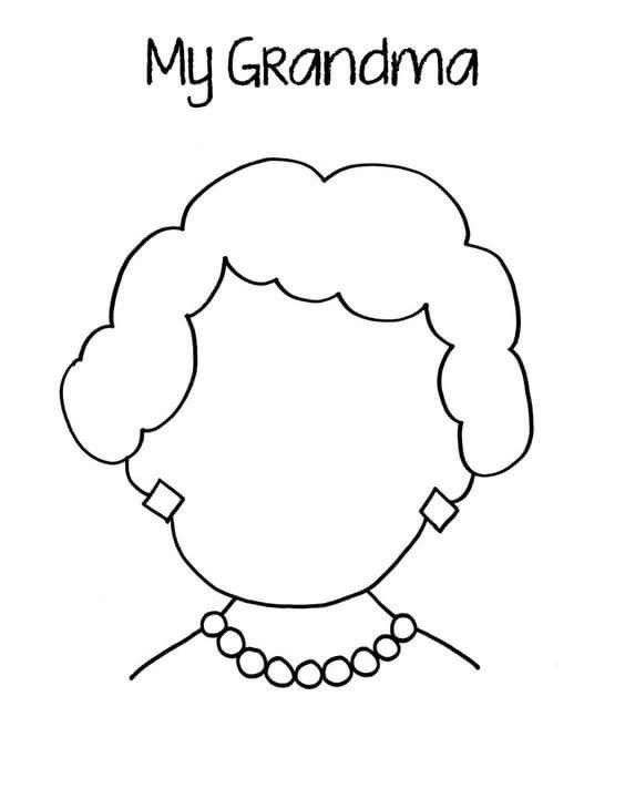 Контур лица для рисования для детей