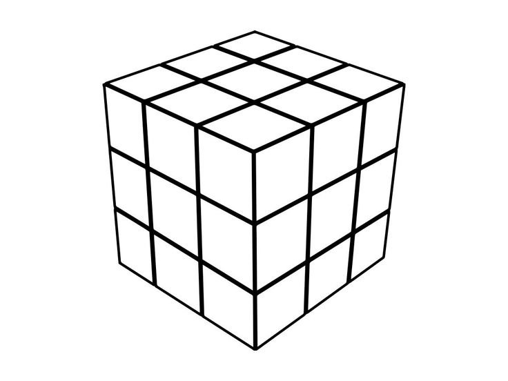 Трафарет кубика Рубика