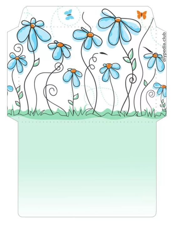 Цветной конверт для денег