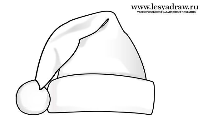 Колпак Деда Мороза раскраска